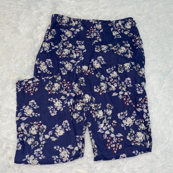 J. Jill Pants - J. Jill Linen Stretch Floral Pull-on Pants Excellent Condition